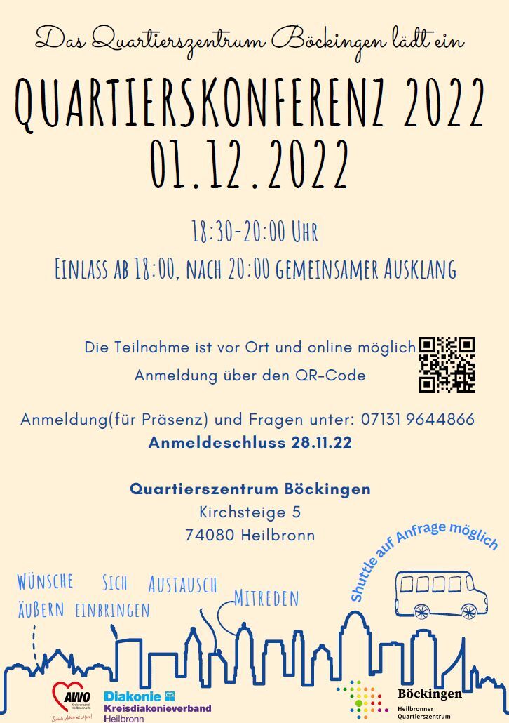 Flyer zur Quartierskonferenz Böckingen