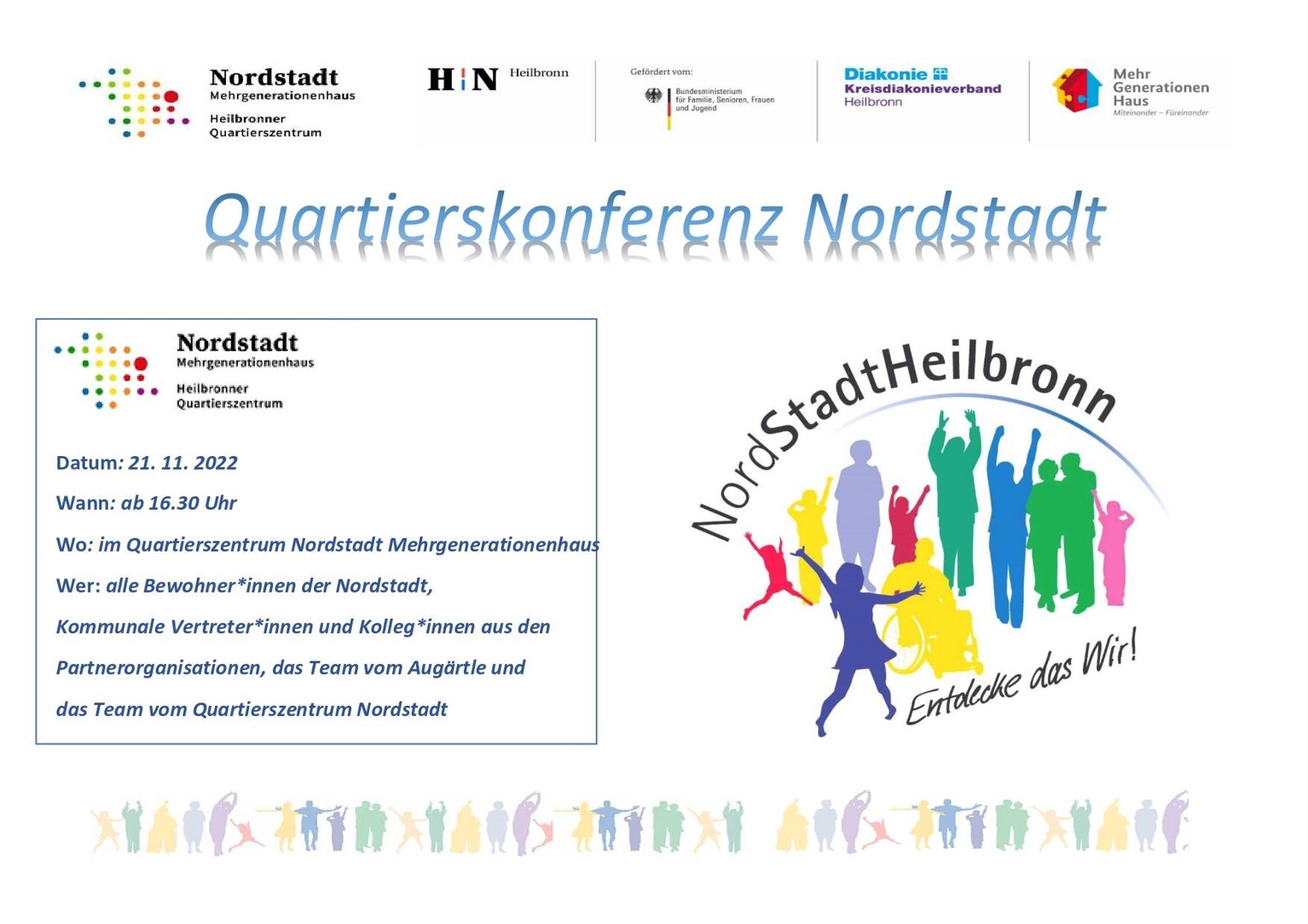 Flyer zur Quartierskonferenz Nordstadt-Mehrgenerationenhaus