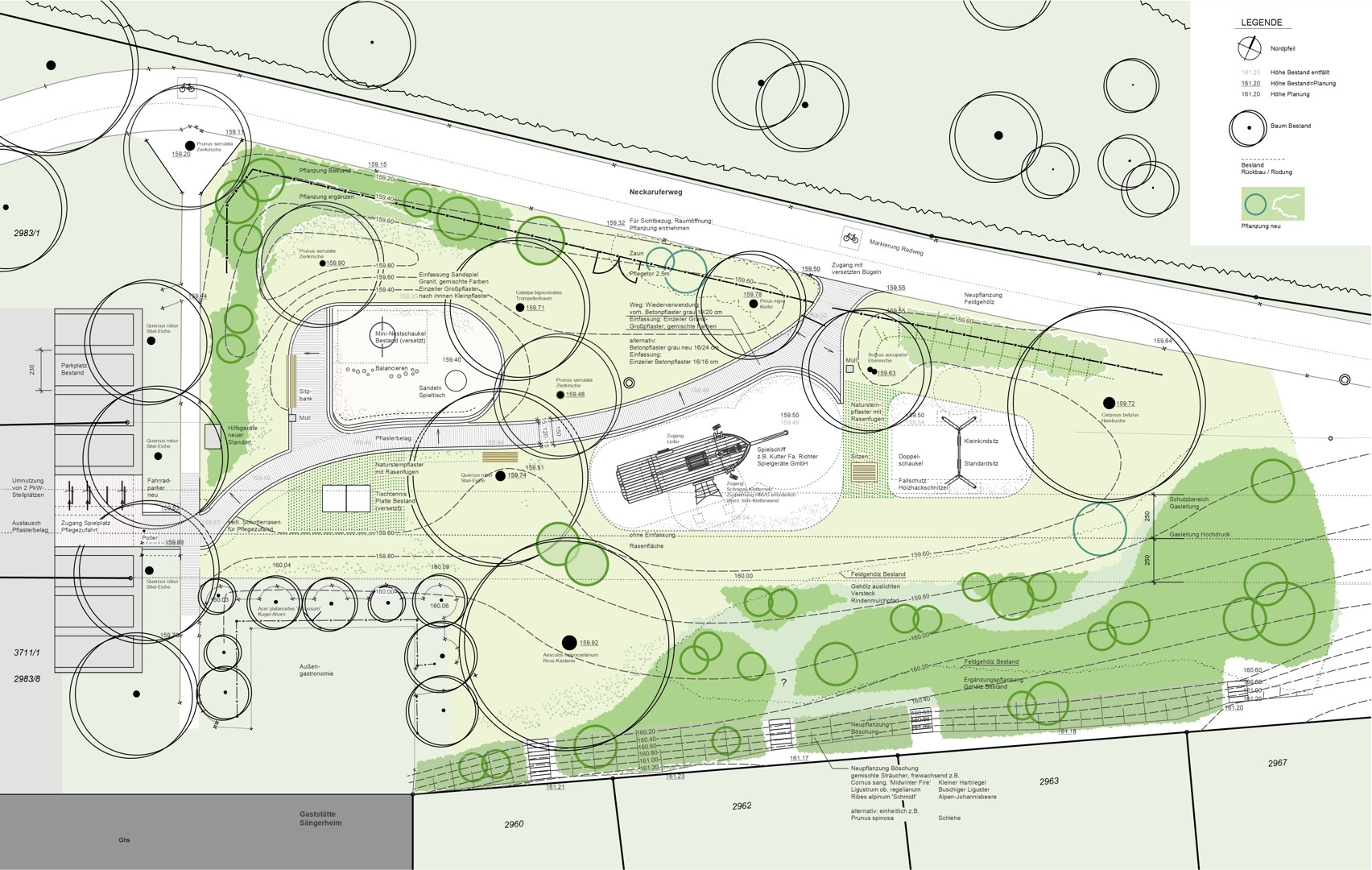 Gestaltungsplan Kinderspielplatz Fischerheim